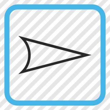 Ok ucu doğru vektör simgesi bir çerçeve içinde