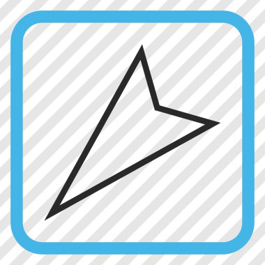 İşaretçi yaptı vektör simgesi bir çerçeve içinde aşağı