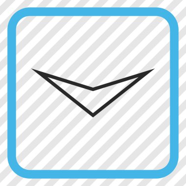 Vektör simgesi bir çerçeve içinde aşağı ok ucu