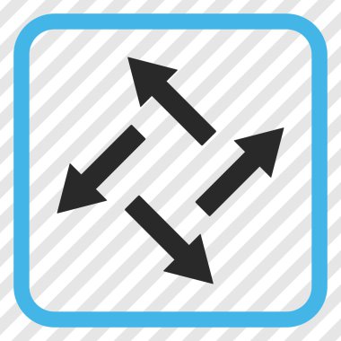 Santrifüj oklar bir çerçeve içinde simge vektör