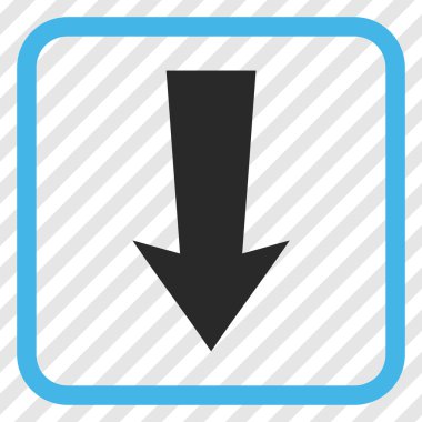 Vektör simgesi bir çerçeve içinde aşağı ok