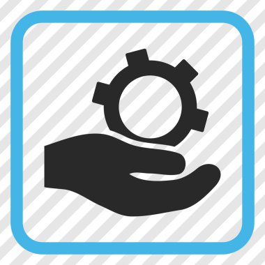 Bir çerçevedeki mühendislik hizmeti vektör simgesi