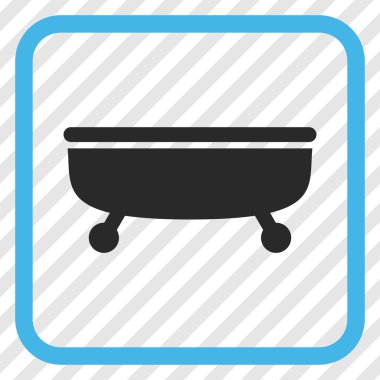 Küvet vektör simgesi bir çerçeve içinde