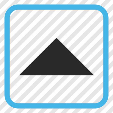 Vektör simgesi bir çerçeve içinde yukarı ok ucu