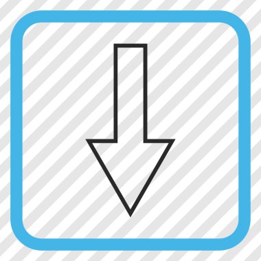 Vektör simgesi bir çerçeve içinde aşağı ok