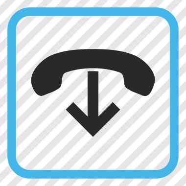 Vektör simgesi bir çerçeve içinde telefon asmak