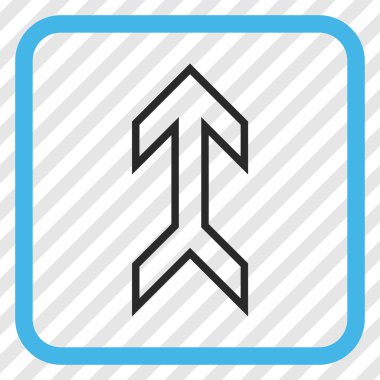 Vektör simgesi bir çerçeve içinde yukarı ok