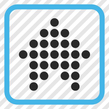 Vektör simgesi bir çerçeve içinde yukarı noktalı ok