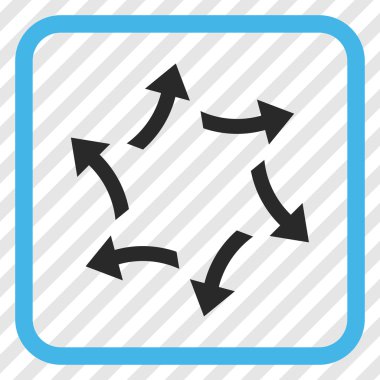 Santrifüj oklar bir çerçeve içinde simge vektör