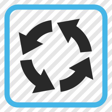 Dolaşım vektör simgesi bir çerçeve içinde