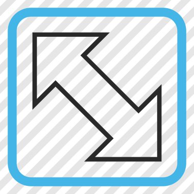 Exchange çapraz vektör simgesi bir çerçeve içinde