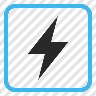 Elektrik Strike vektör simgesi bir çerçeve içinde