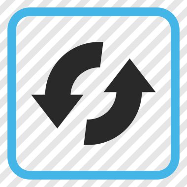 Exchange oklar bir çerçeve içinde simge vektör