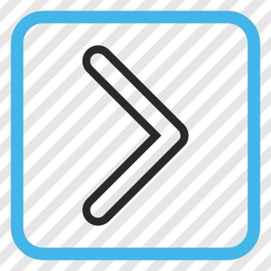 Ok ucu doğru vektör simgesi bir çerçeve içinde