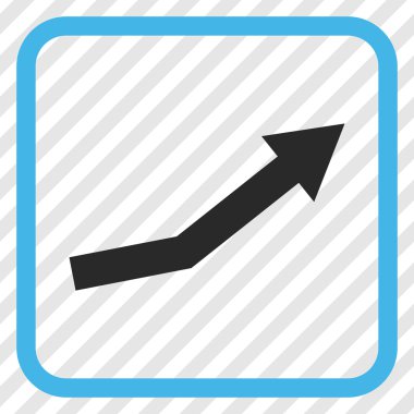 Büyüme trendi vektör simgesi bir çerçeve içinde