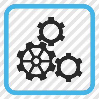 Gears'ı vektör simgesi bir çerçeve içinde