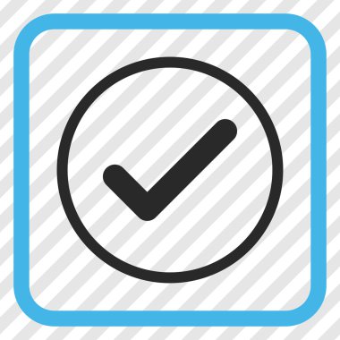 Tamam vektör simgesi bir çerçeve içinde