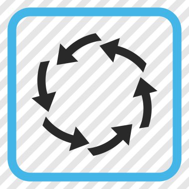 Dolaşım vektör simgesi bir çerçeve içinde