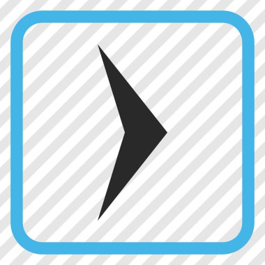 Ok ucu doğru vektör simgesi bir çerçeve içinde