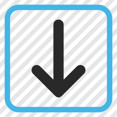 Vektör simgesi bir çerçeve içinde aşağı ok