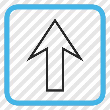 Vektör simgesi bir çerçeve içinde yukarı ok