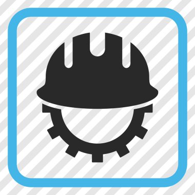 Geliştirme işçisi vektör simgesi bir çerçeve içinde