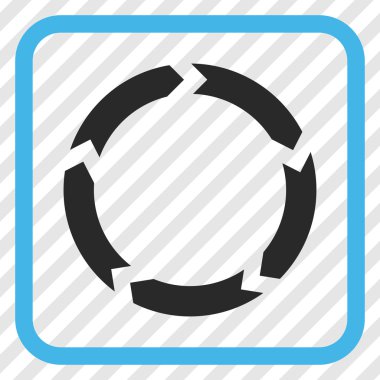 Dolaşım vektör simgesi bir çerçeve içinde