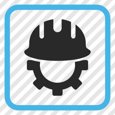 Geliştirme işçisi vektör simgesi bir çerçeve içinde