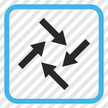 Merkezcil oklar bir çerçeve içinde simge vektör