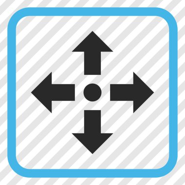 Genişletin okları vektör simgesi bir çerçeve içinde