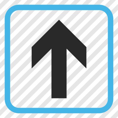 Vektör simgesi bir çerçeve içinde yukarı ok