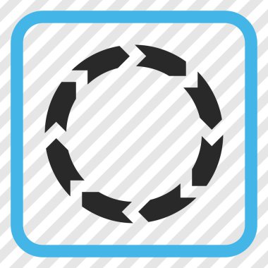 Dolaşım vektör simgesi bir çerçeve içinde