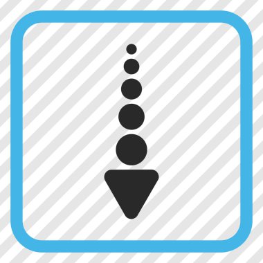 Vektör simgesi bir çerçeve içinde aşağı ok