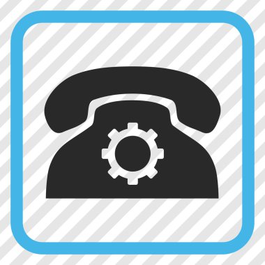 Telefon ayarları vektör simgesi bir çerçeve içinde