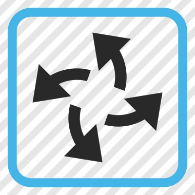 Santrifüj oklar bir çerçeve içinde simge vektör