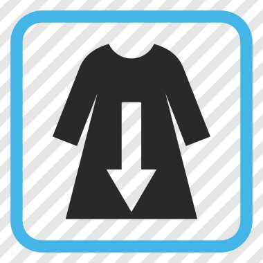 Download kadın elbise vektör simge bir çerçeve içinde