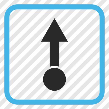 Vektör simgesi bir çerçeve içinde yukarı çekin