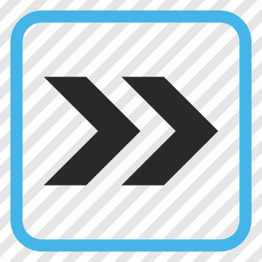 Üst karakter doğru vektör simgesi bir çerçeve içinde