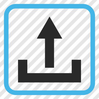 Vektör simgesi bir çerçeve içinde upload