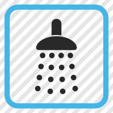 Duş vektör simgesi bir çerçeve içinde