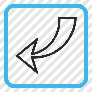 Vektör simgesi bir çerçeve içinde geri al