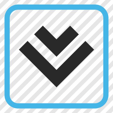 Vektör simgesi bir çerçeve içinde aşağı kaydır