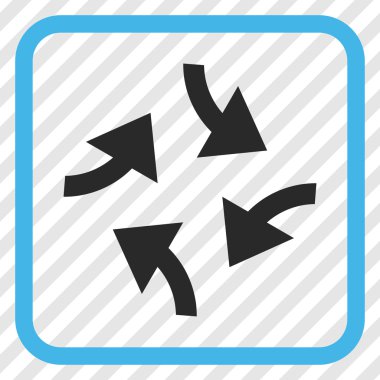 Oklar vektör simgesi bir çerçevede girdap