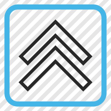 Vektör simgesi bir çerçeve içinde yukarı kayması