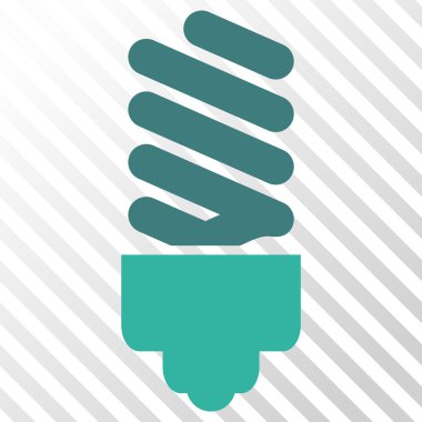 Floresan ampul vektör simgesi