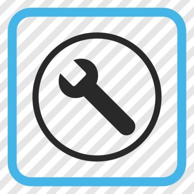 İngiliz anahtarı vektör simgesi bir çerçeve içinde