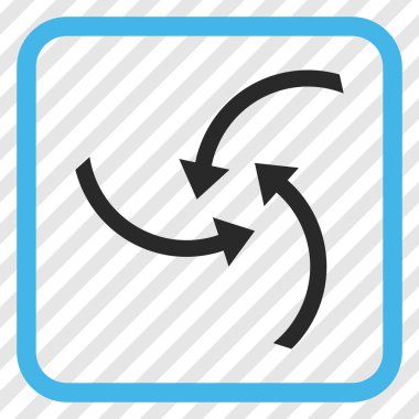 Oklar vektör simgesi bir çerçevede girdap