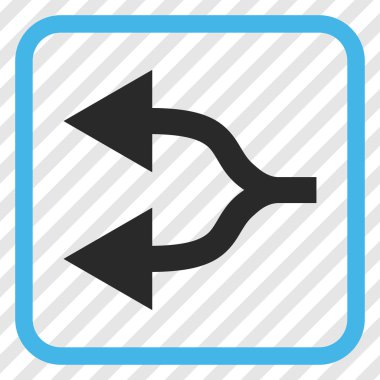 Split oklar sol vektör simgesi bir çerçeve içinde