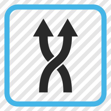 Vektör simge yukarı okları bir çerçevede shuffle