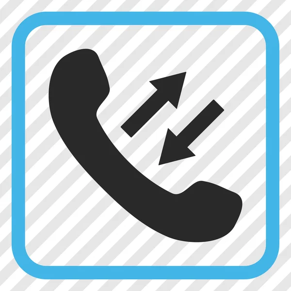 Telefon sprechendes Vektor-Symbol in einem Rahmen — Stockvektor